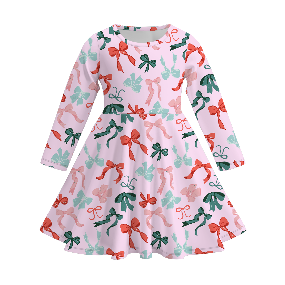 （Pre Order）Girls Christmas Print Dress