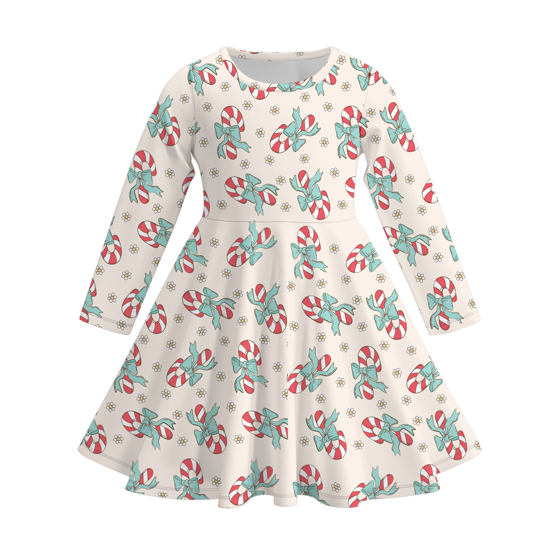 （Pre Order）Girls Christmas Print Dress