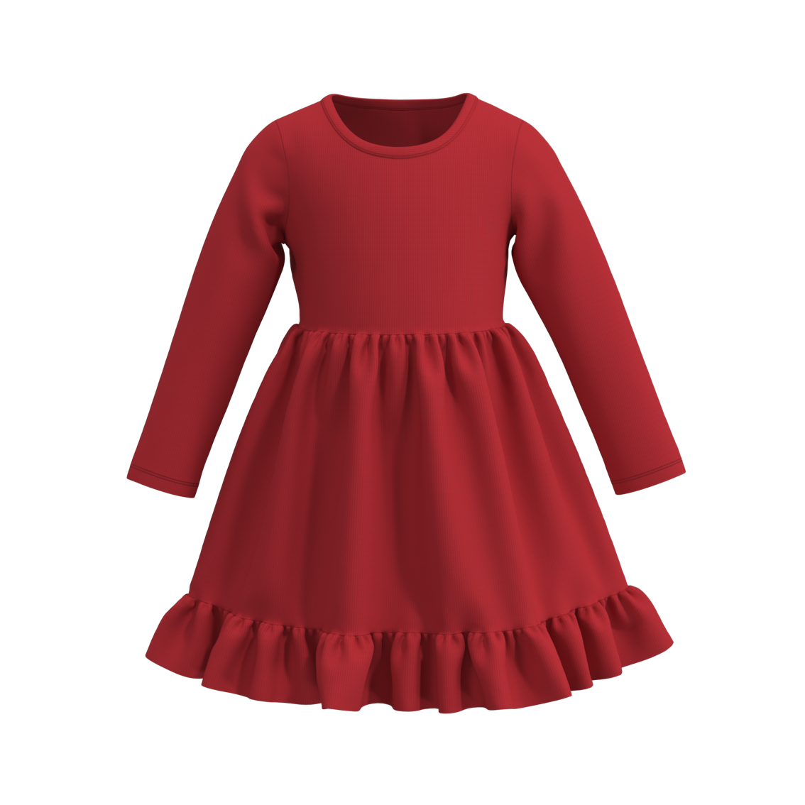 （Pre Order）Girls Fall Rib Fabric Dress