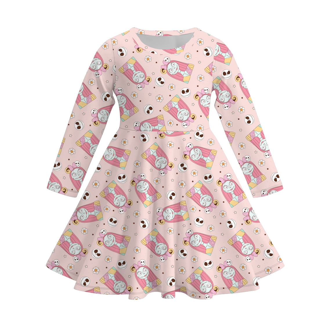 （Pre Order）Girls Halloween Cute Cartoon Print Dress