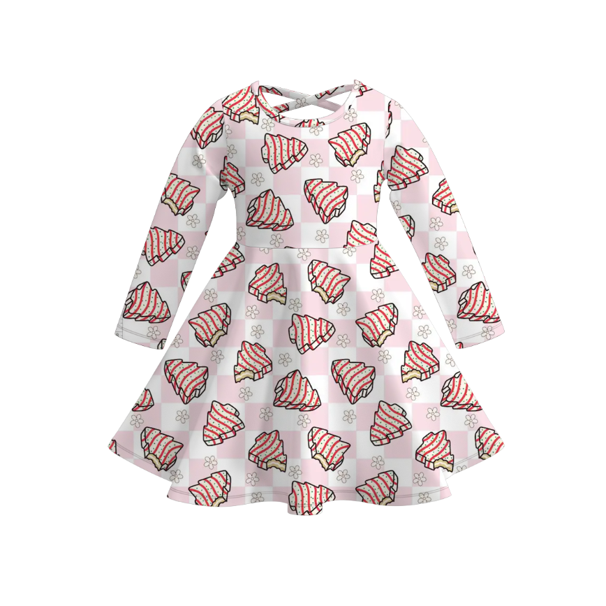 （Pre Order）Girls Christmas Print Dress