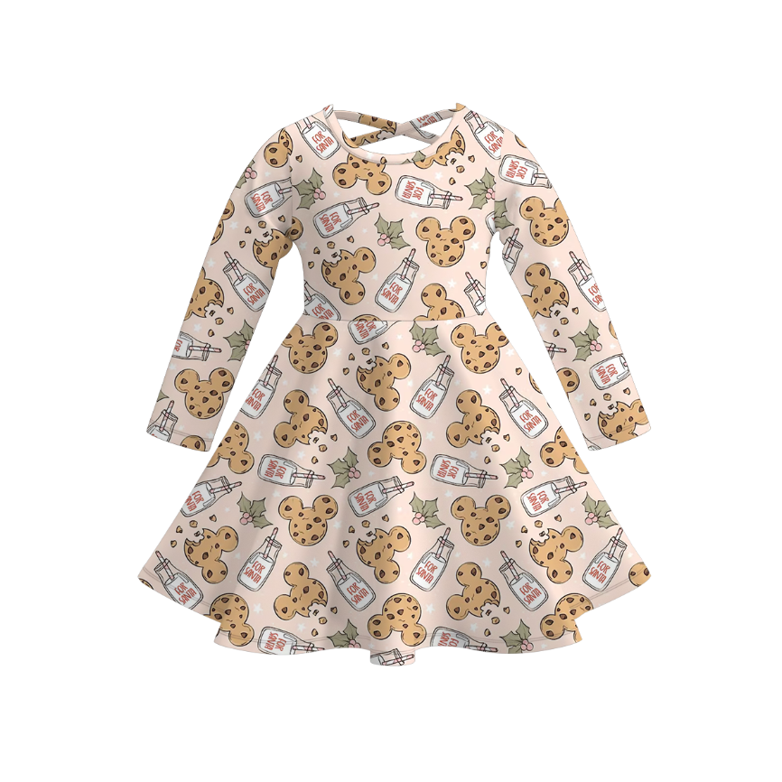 （Pre Order）Girls Christmas Print Dress