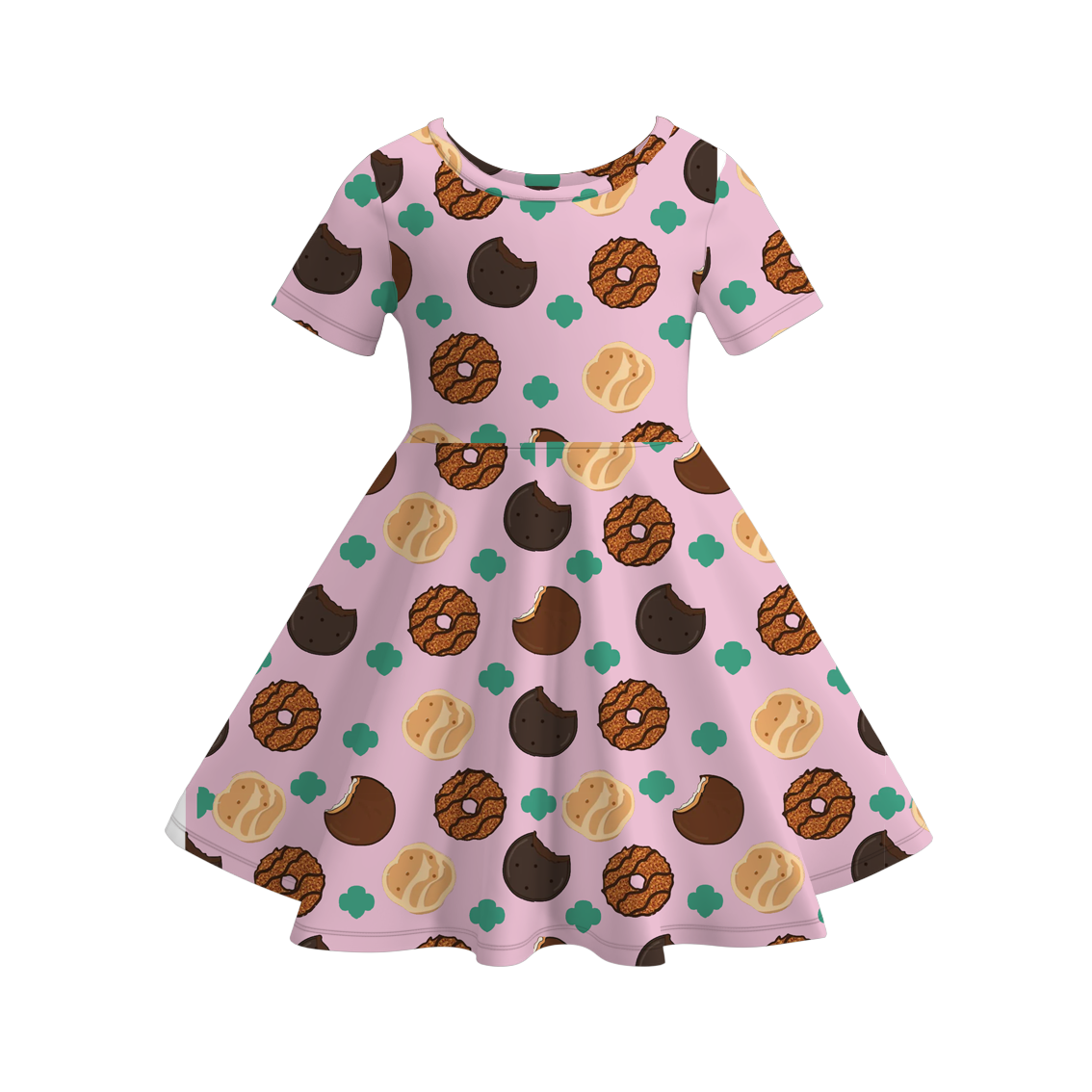 （Pre Order）Girls Scout Cookie Print Dress