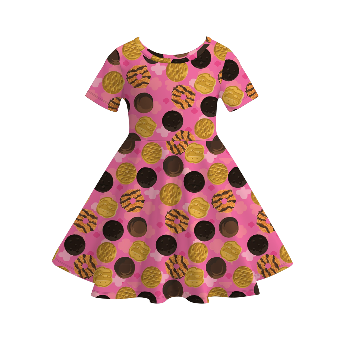 （Pre Order）Girls Scout Cookie Print Dress