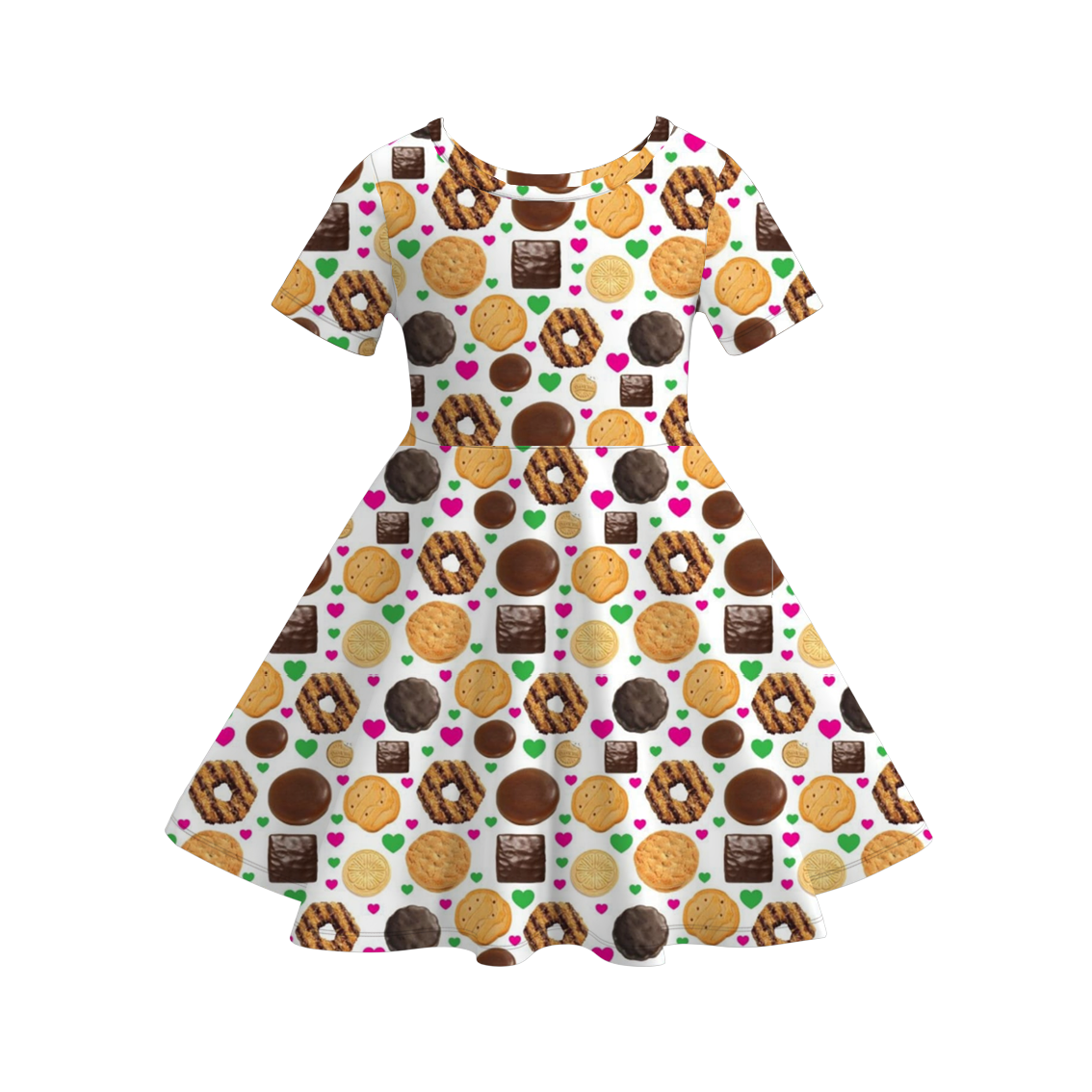 （Pre Order）Girls Scout Cookie Print Dress