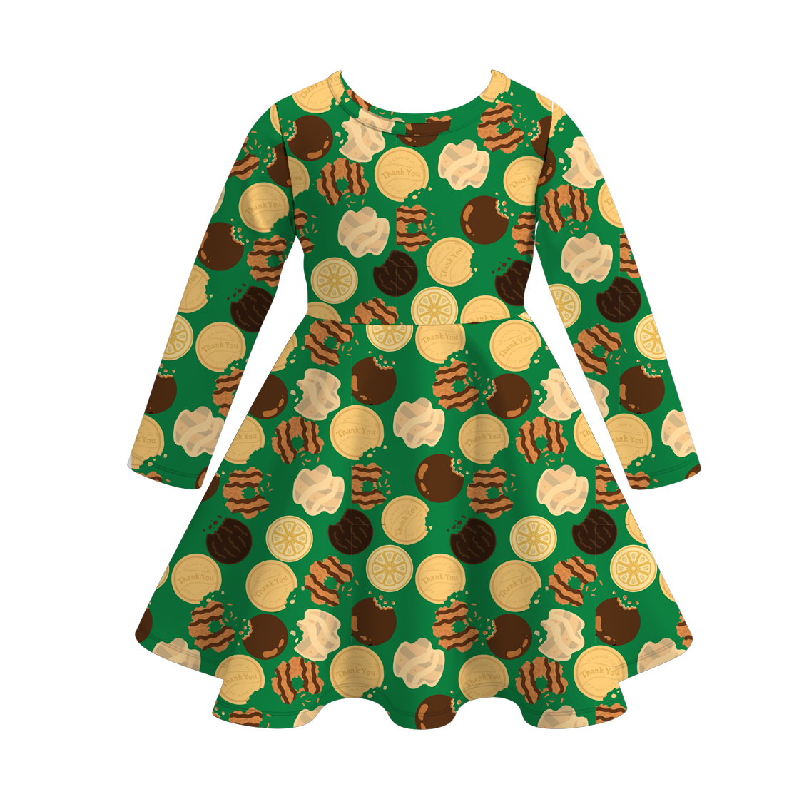 （Pre Order）Girls Scout Cookie Print Dress