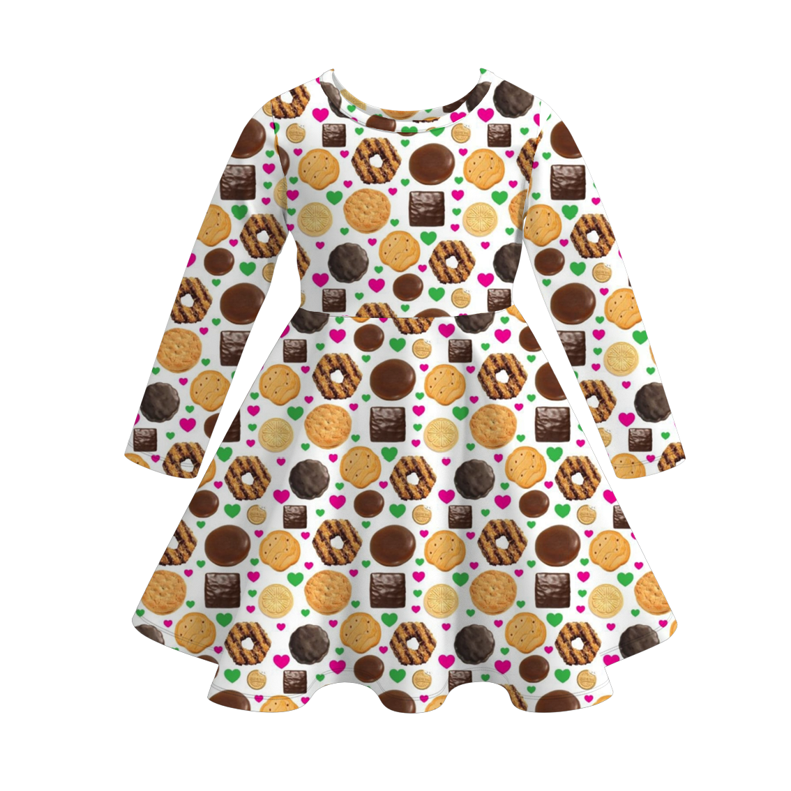 （Pre Order）Girls Scout Cookie Print Dress