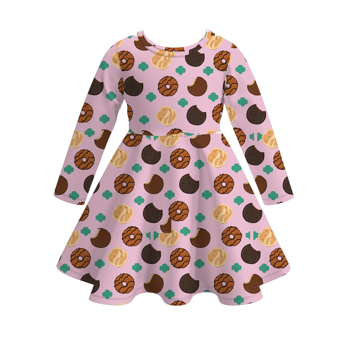 （Pre Order）Girls Scout Cookie Print Dress