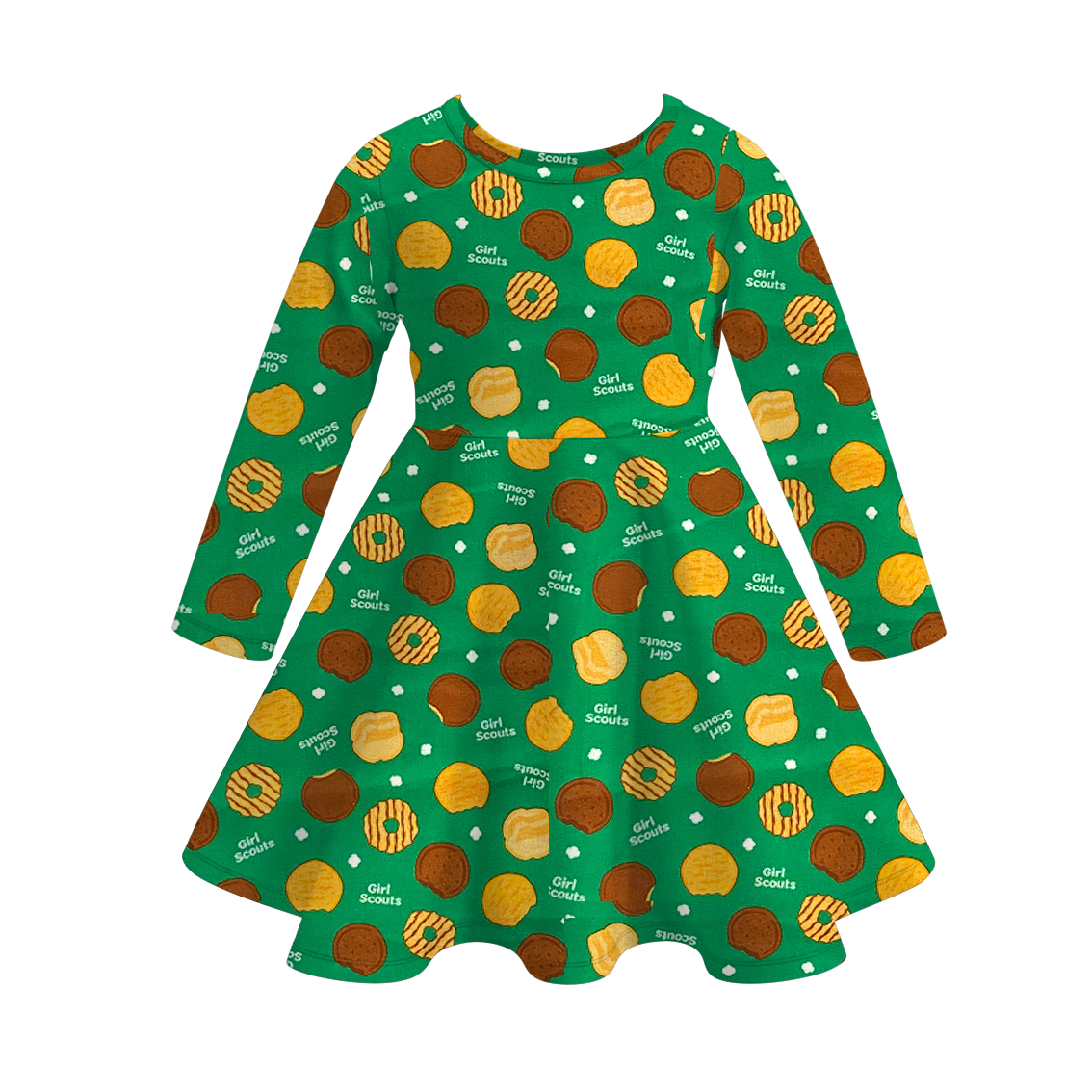 （Pre Order）Girls Scout Cookie Print Dress