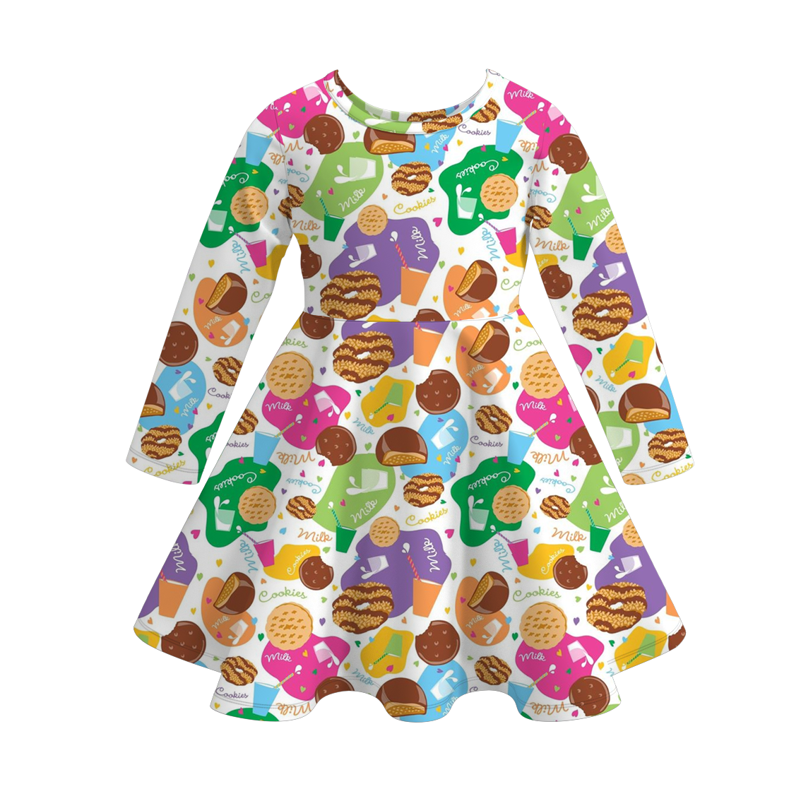 （Pre Order）Girls Scout Cookie Print Dress