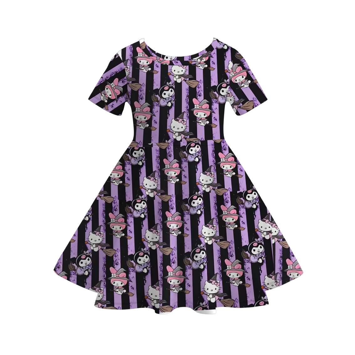 （Pre Order）Girls Halloween Cartoon Print Dress