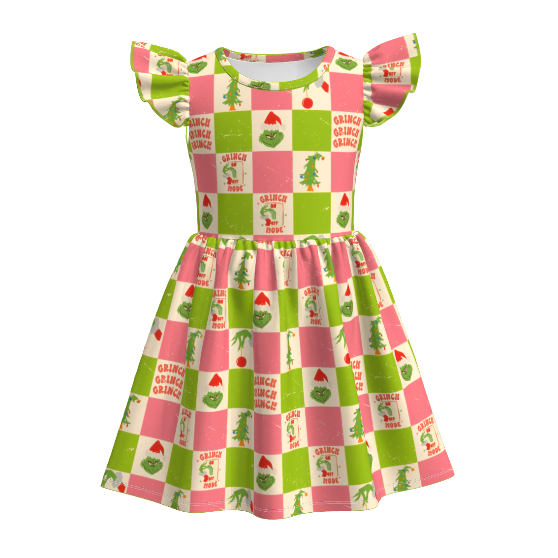 （Pre Order）Girls Christmas Print Dress