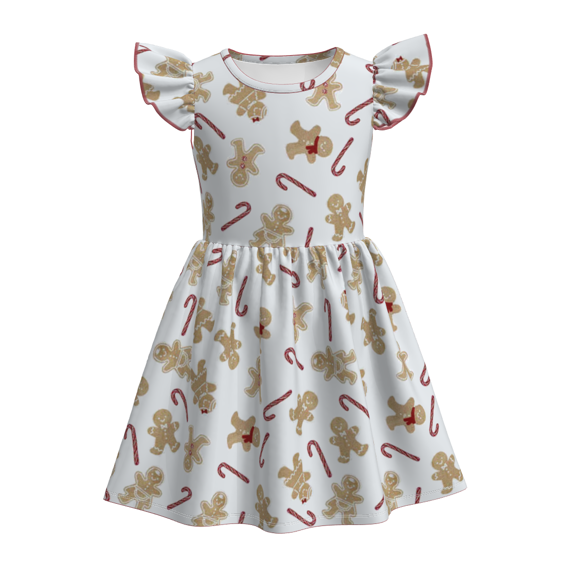 （Pre Order）Girls Christmas Print Dress