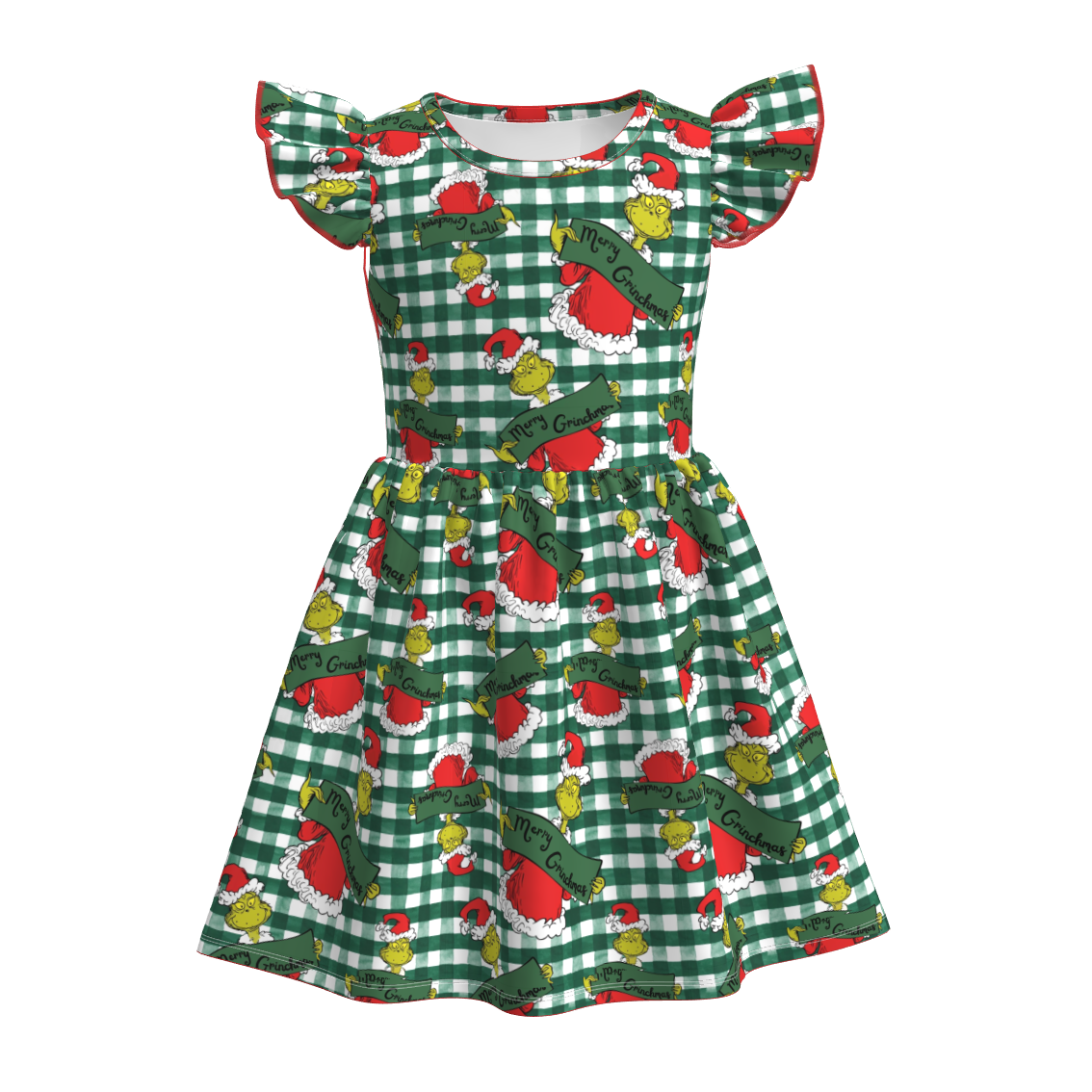 （Pre Order）Girls Christmas Print Dress