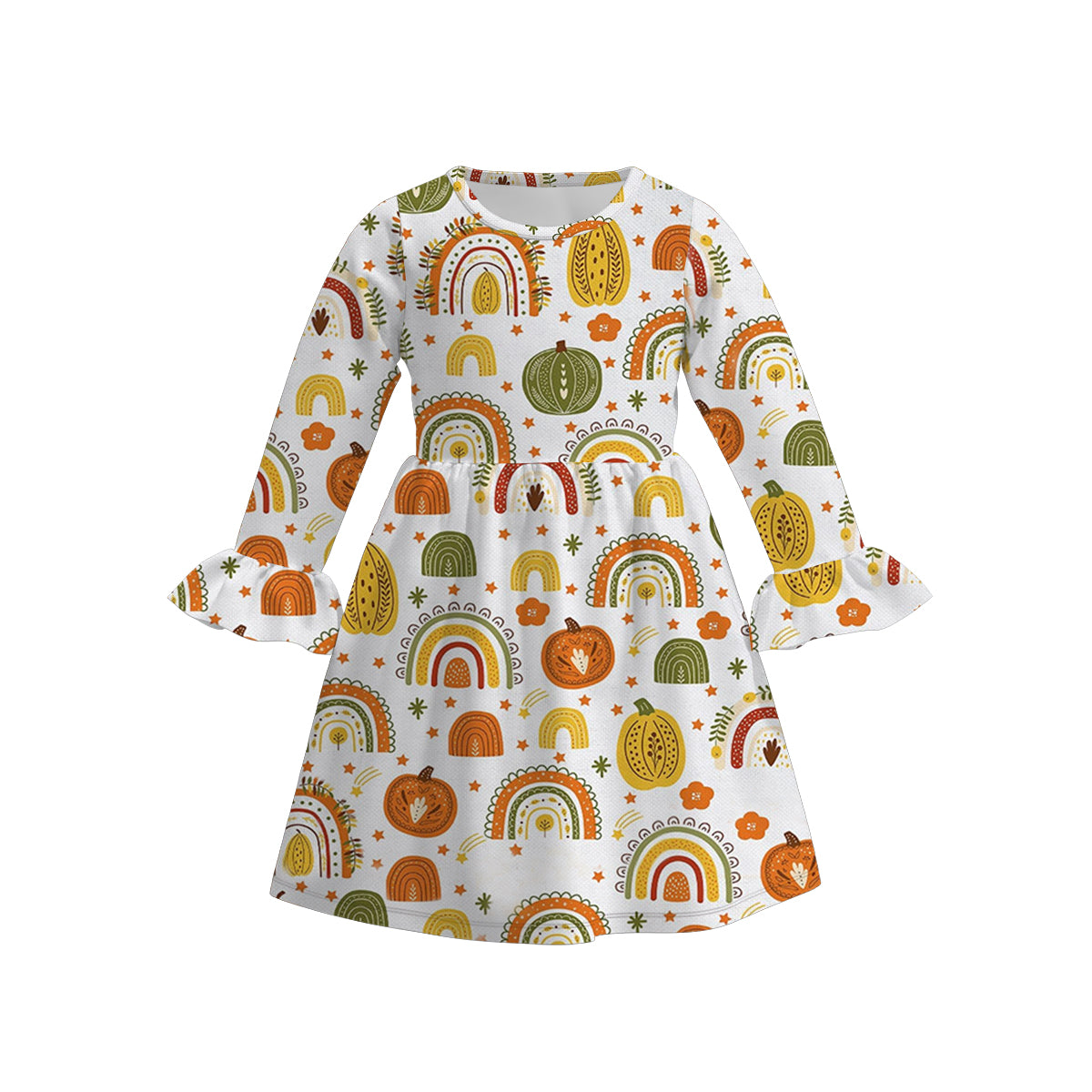 （Pre Order）Girls Thanksgiving Print Dress