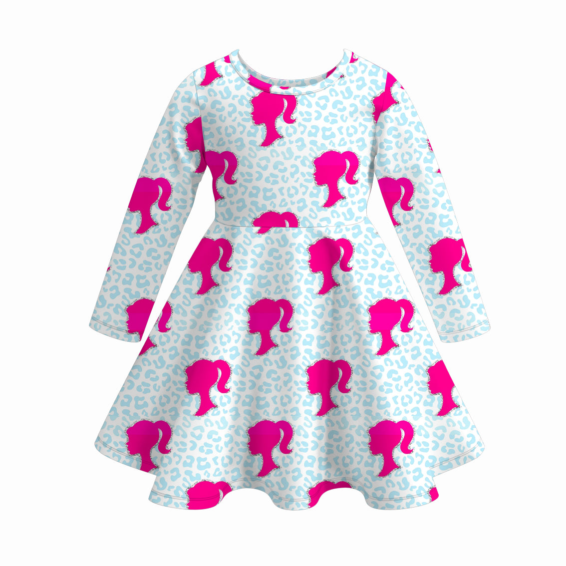 （Pre Order）Girls Fall Cartoon Print Dress