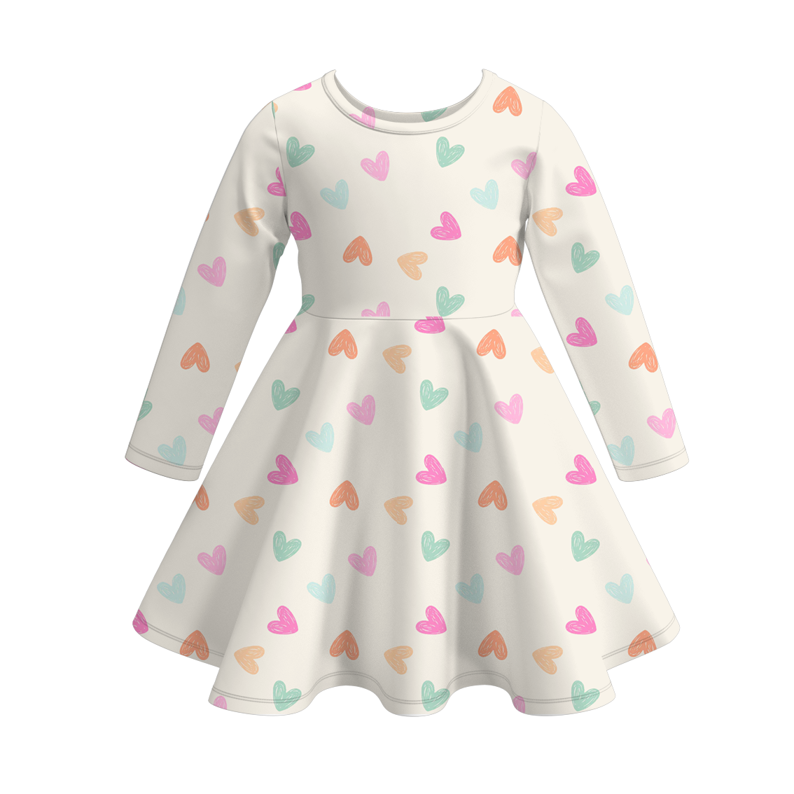 （Pre Order）Girls Valentine's Day Print Dress