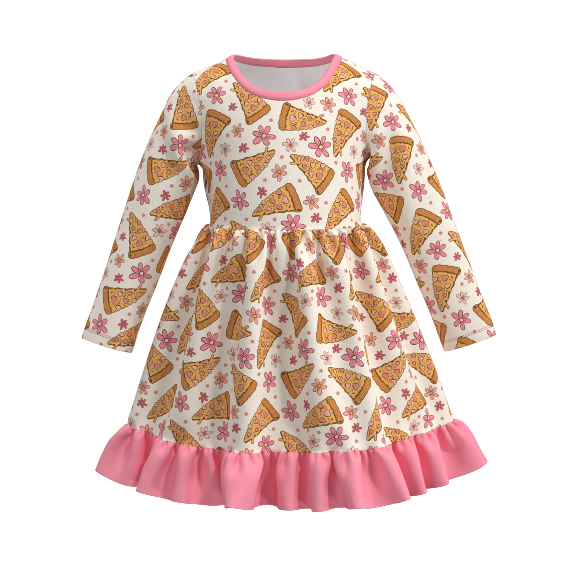 （Pre Order）Girls Valentine's Day Cartoon Print Dress