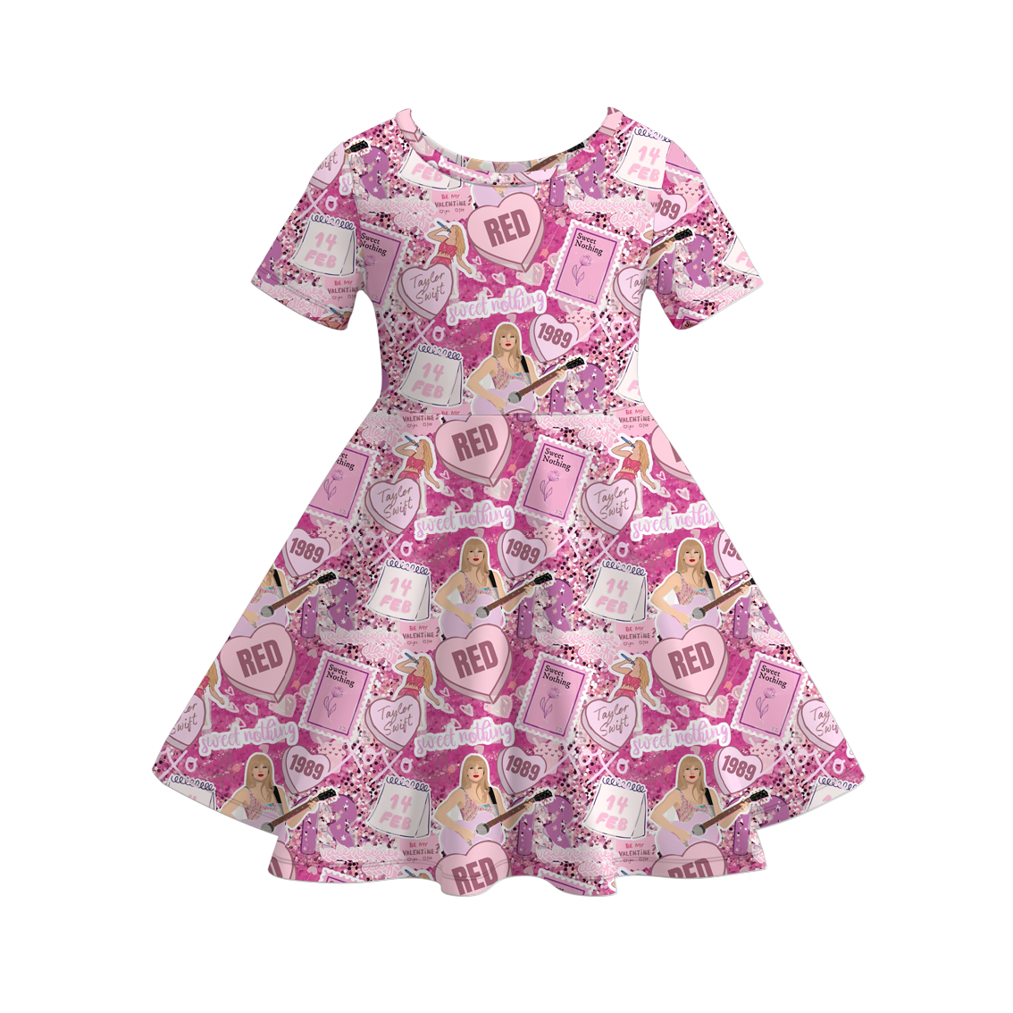 （Pre Order）Girls TS Print Milk Silk Dress