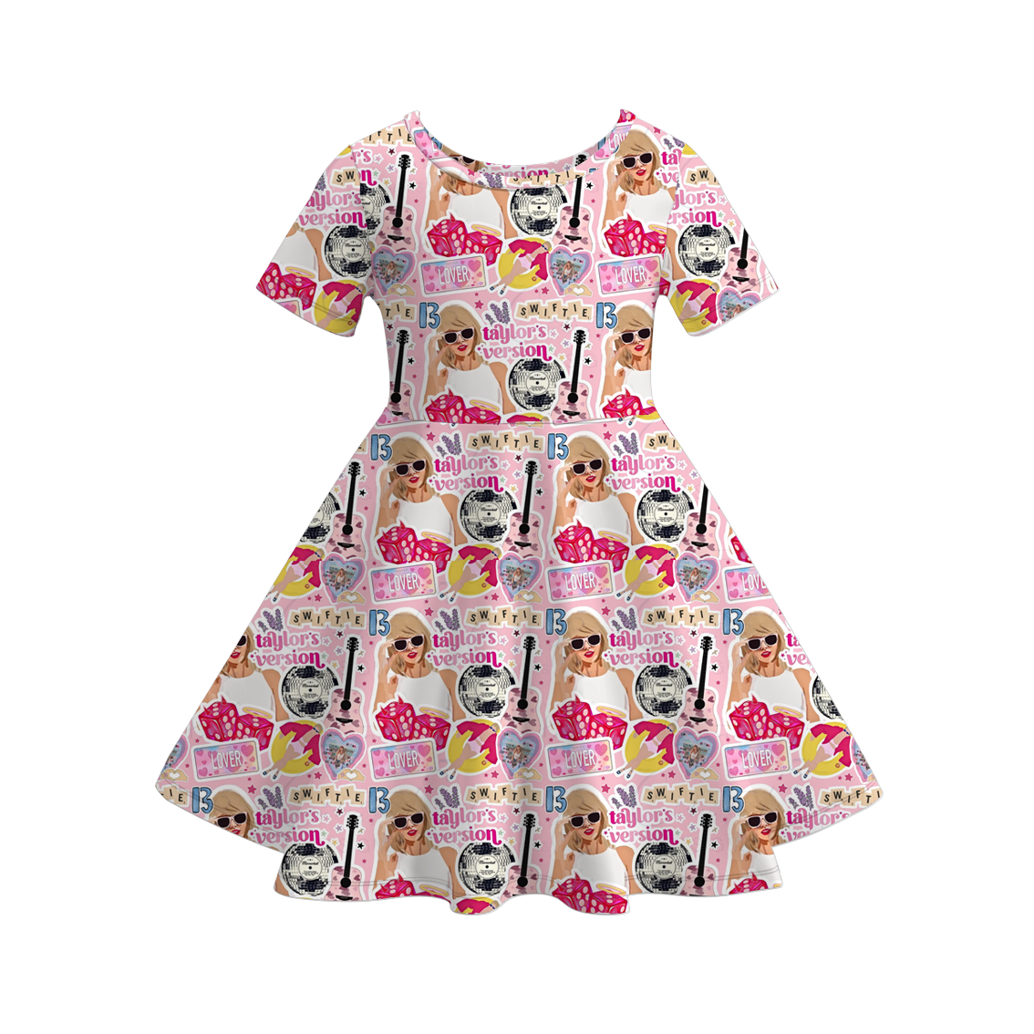 （Pre Order）Girls TS Print Milk Silk Dress