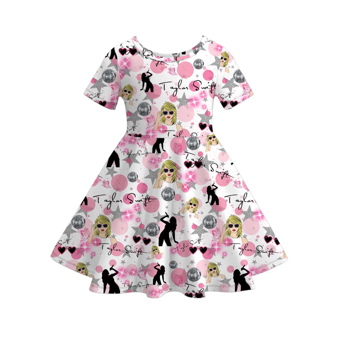 （Pre Order）Girls TS Print Milk Silk Dress