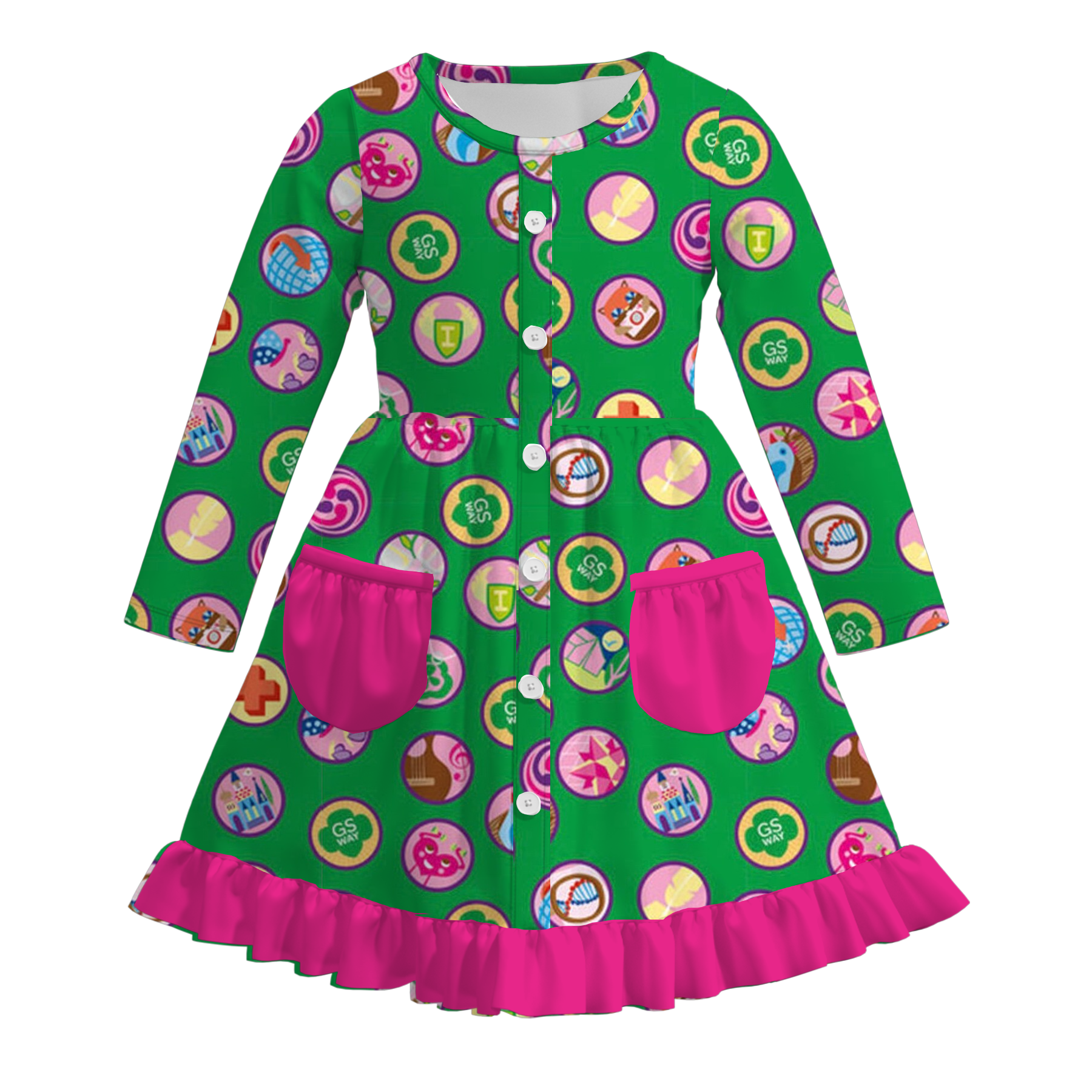 （Pre Order）Girls Fall Dessert Print Dress