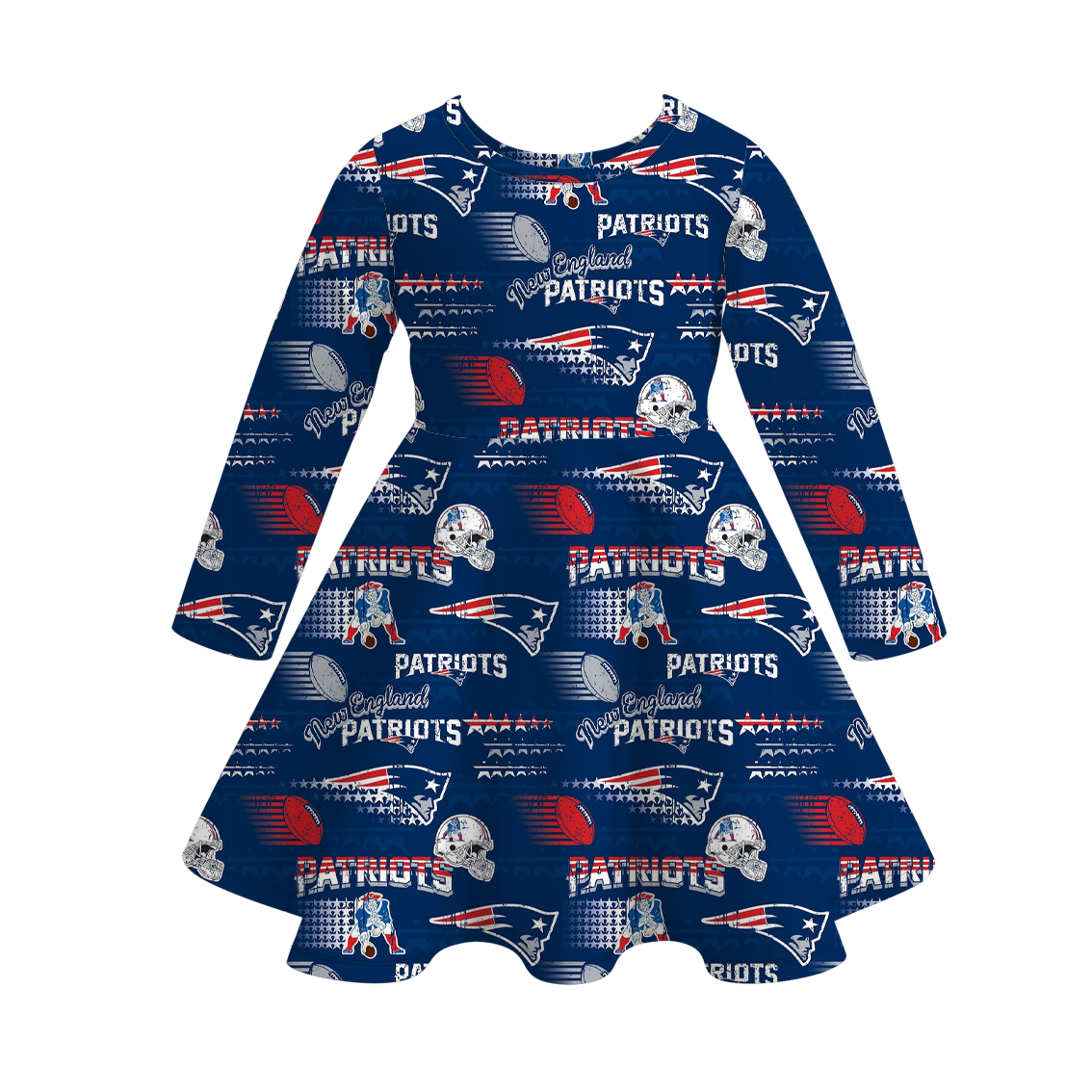 （Pre Order）Girls Football Print Milk Silk Dress