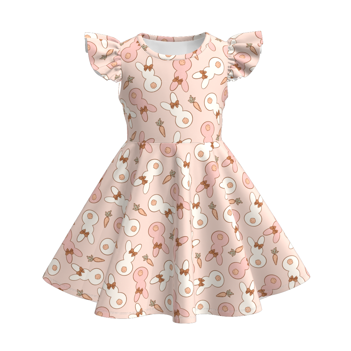 （Pre Order）Girls Spring and Summer Easter Print Dress