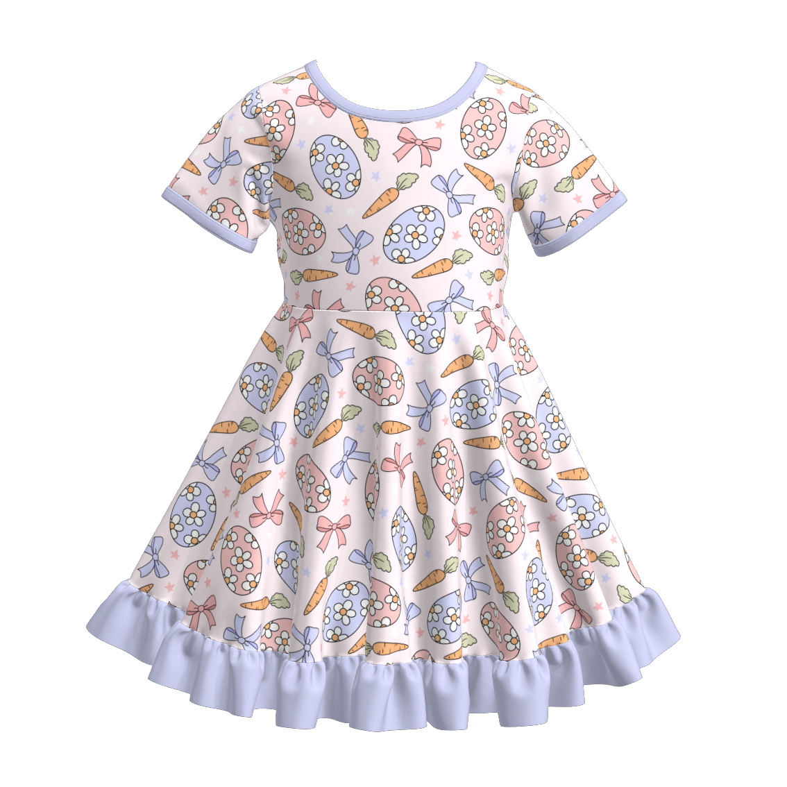 （Pre Order）Girls Easter Print Lace Dress