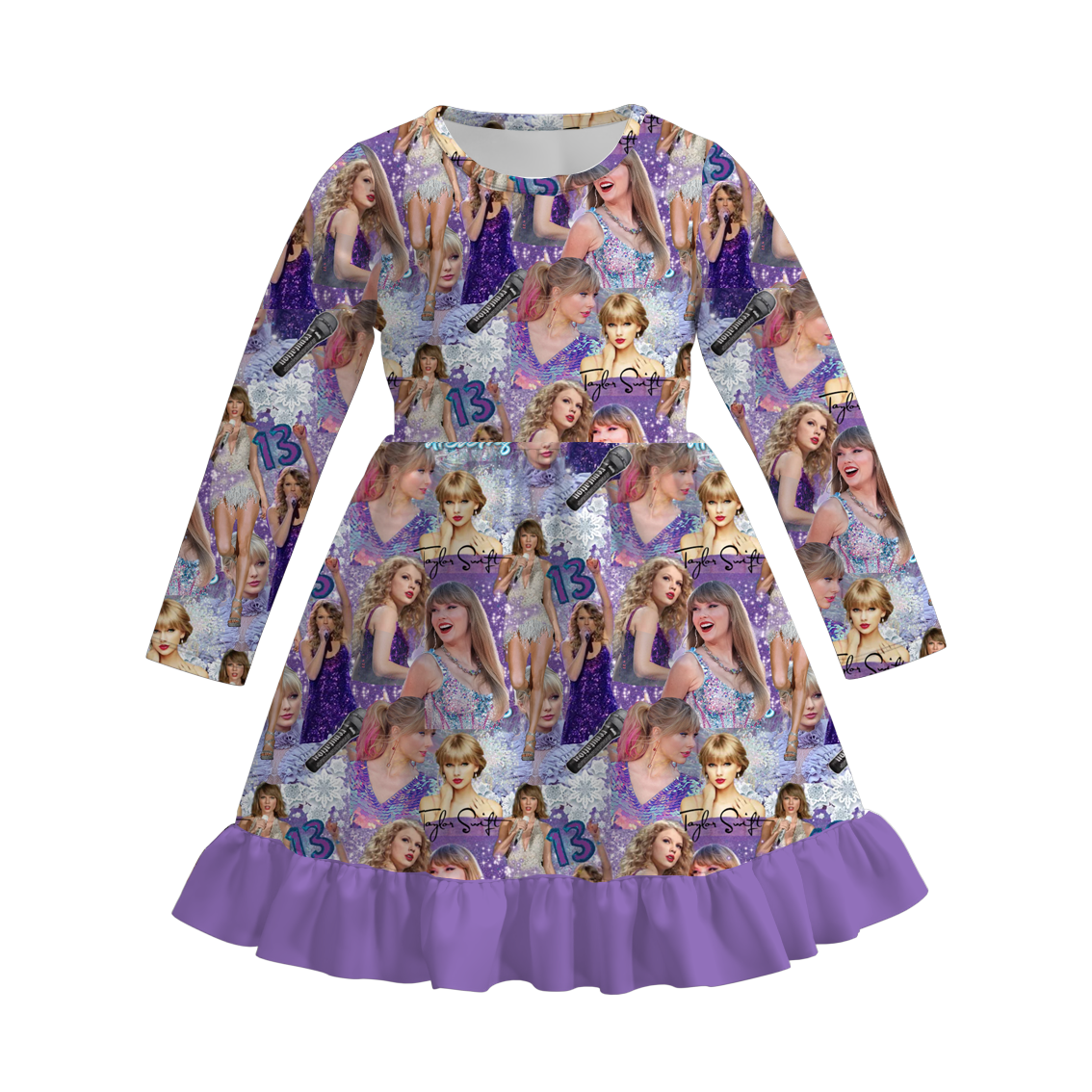 （Pre Order）Girls Fall TS Print Dress