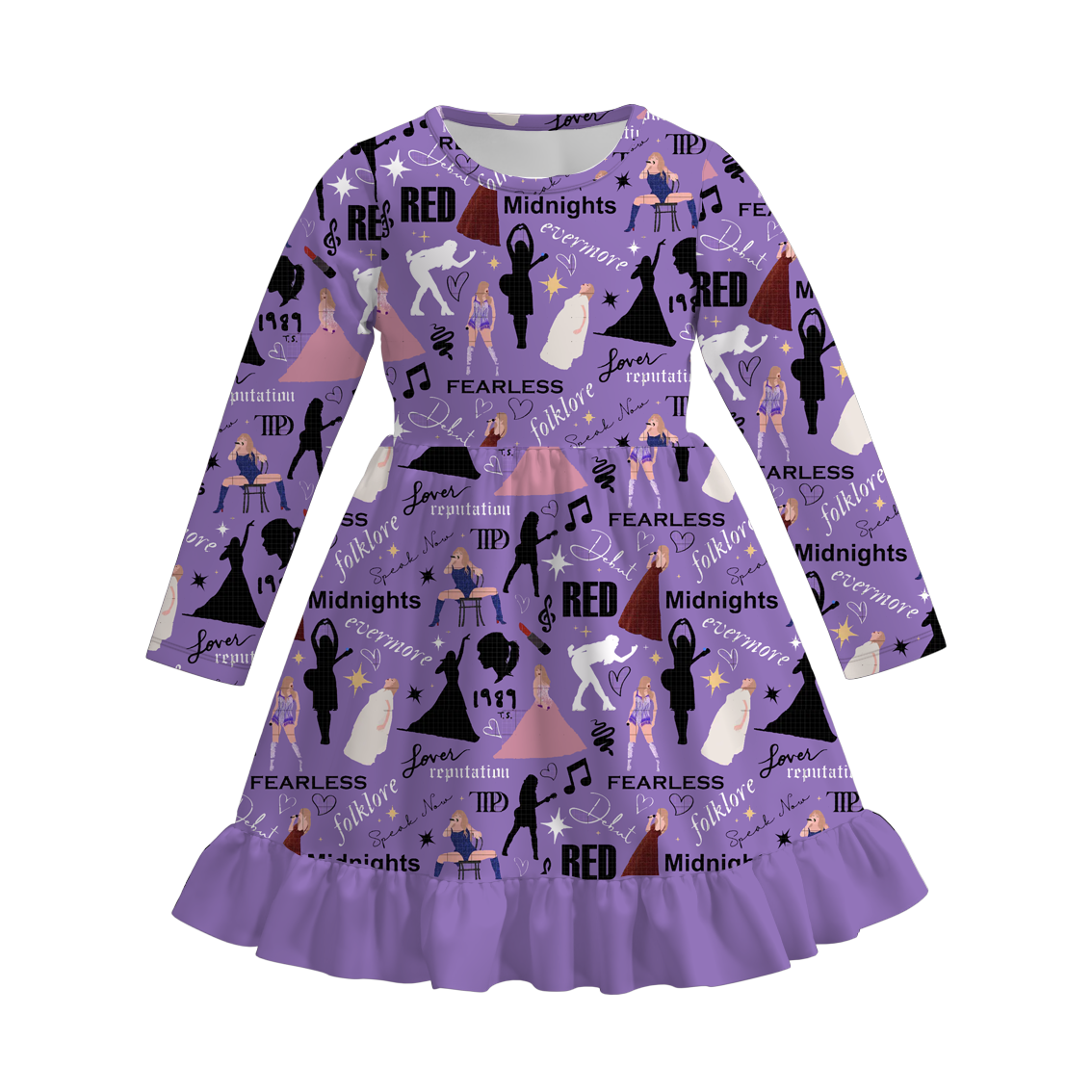 （Pre Order）Girls Fall TS Print Dress