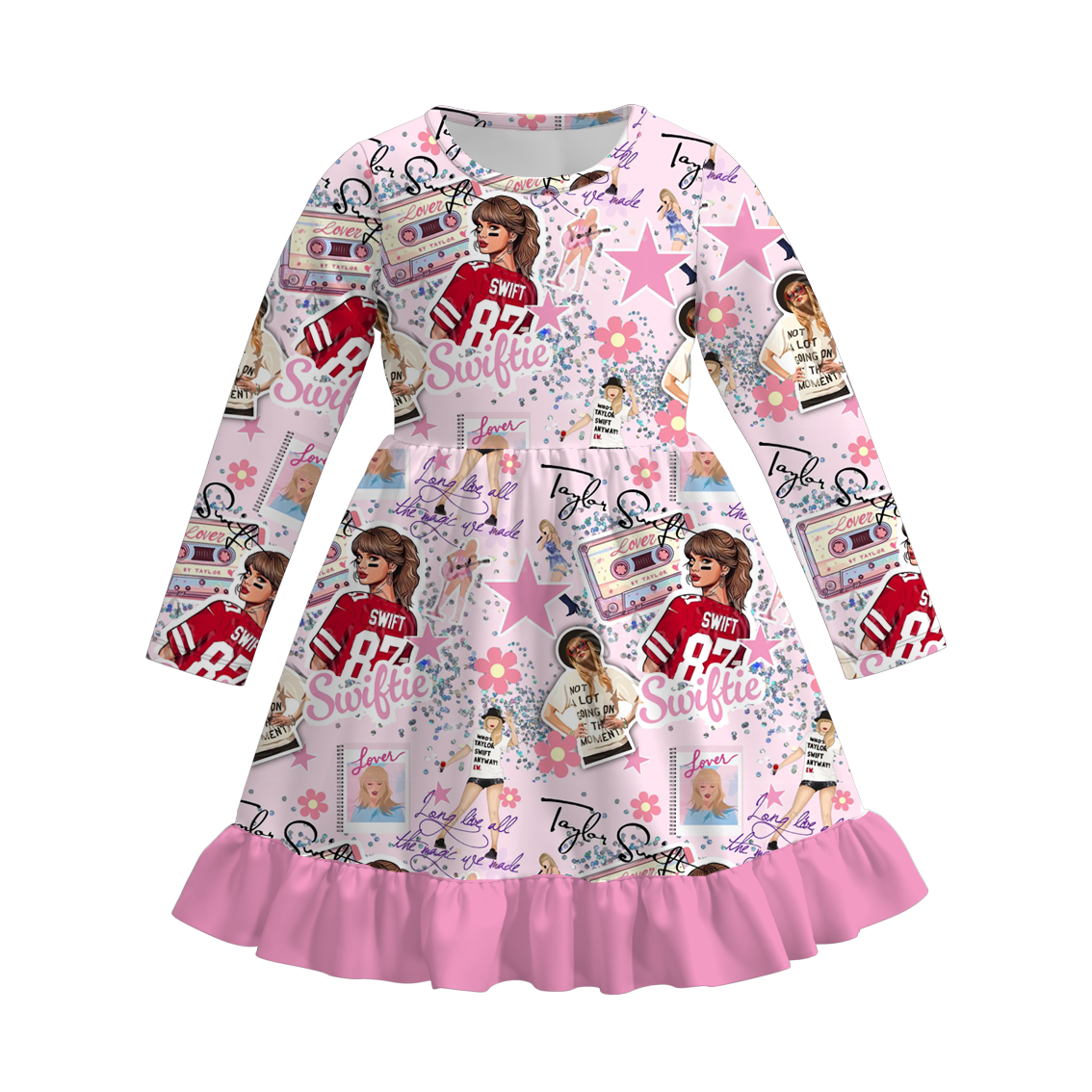 （Pre Order）Girls Fall TS Print Dress