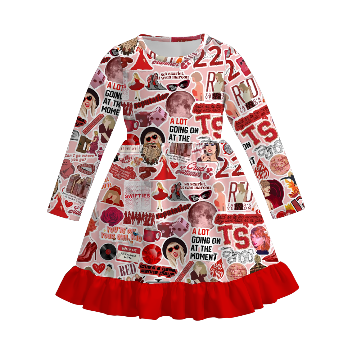 （Pre Order）Girls Fall TS Print Dress