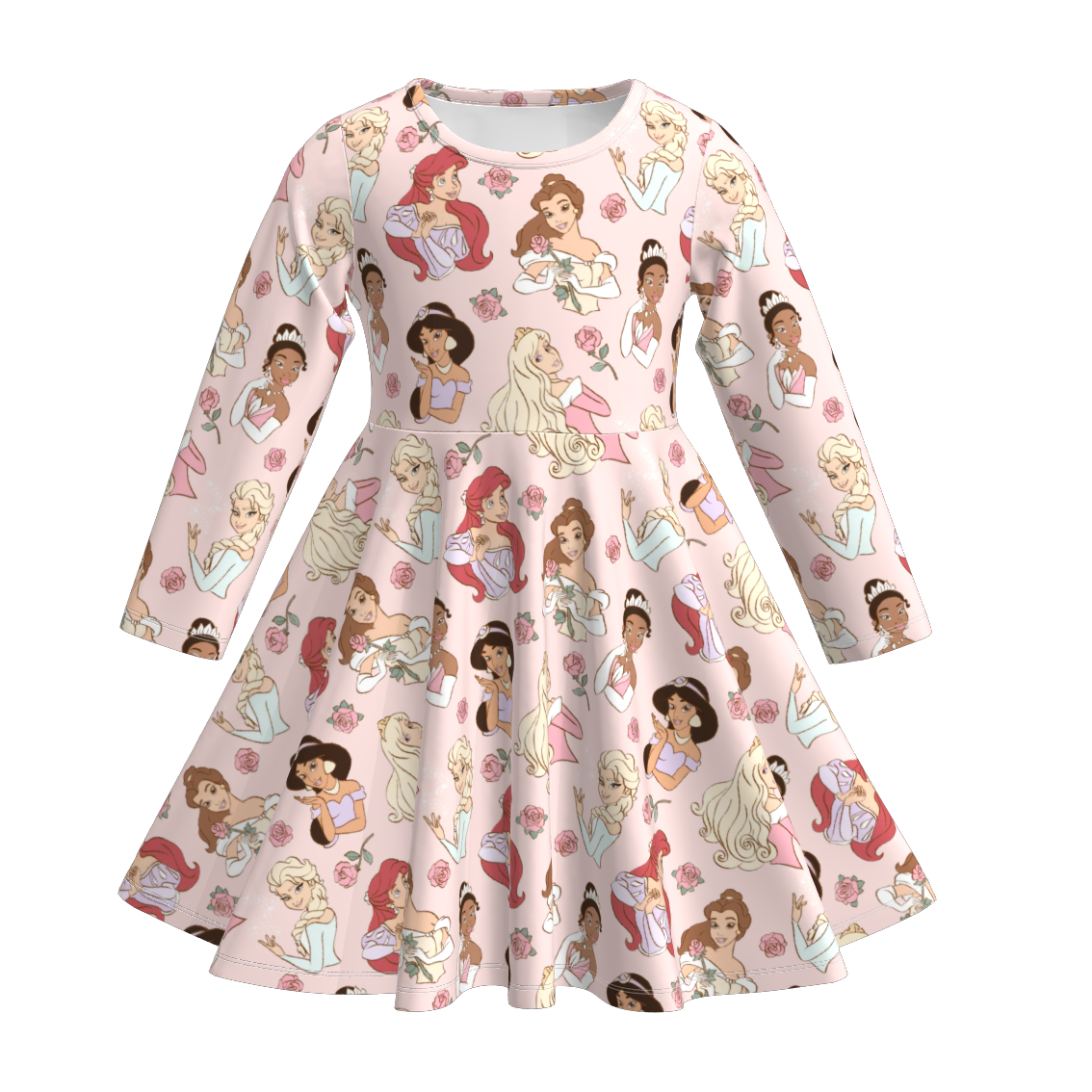 （Pre Order）Girls Valentine's Day Cartoon Print Dress