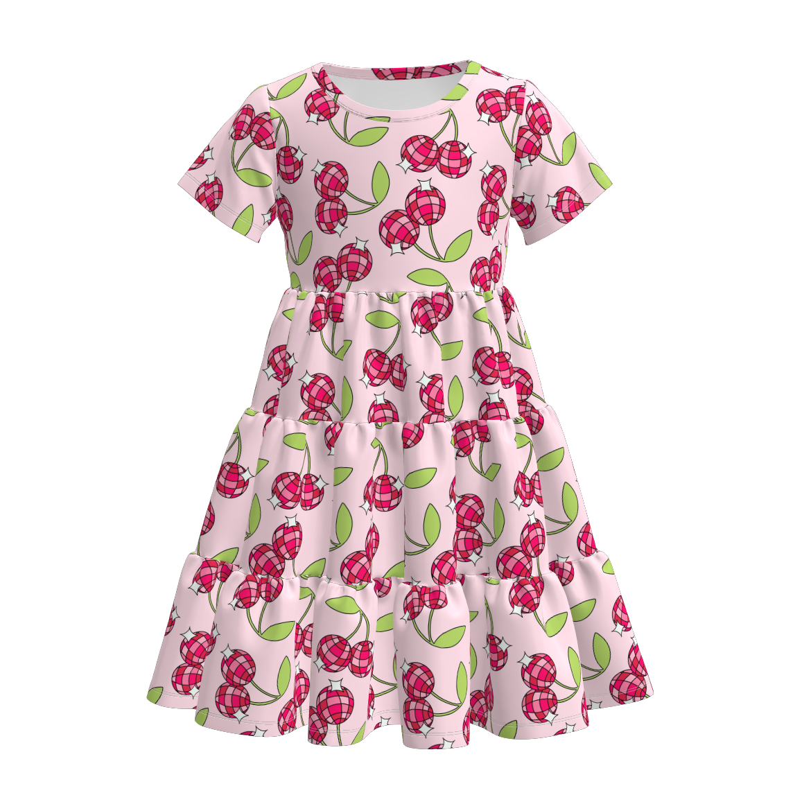 （Pre Order）Mommy and Me Spring ＆ Summer Floral Cherry Print Dress