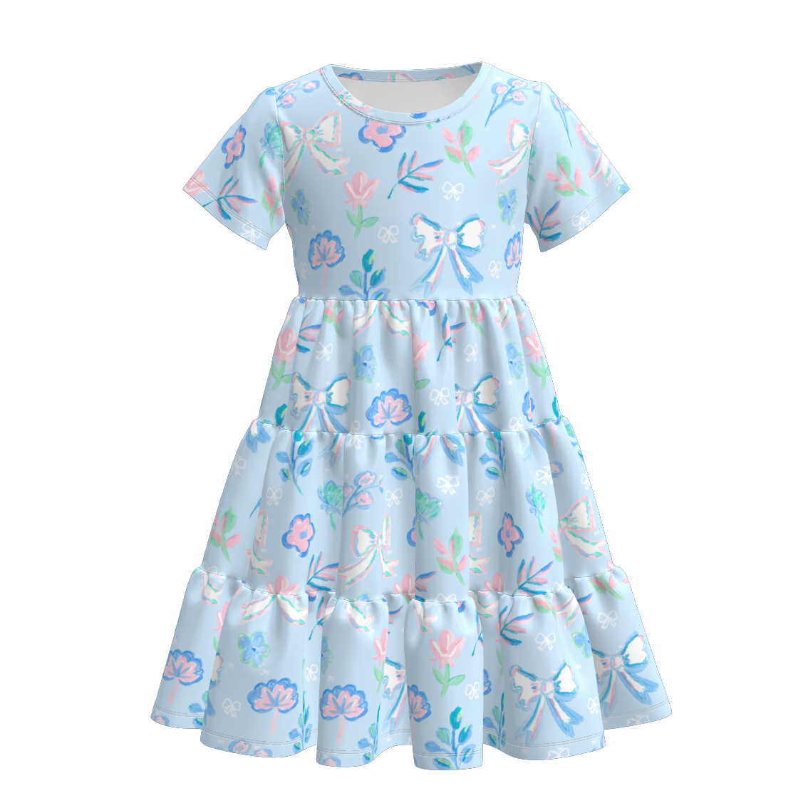 （Pre Order）Mommy and Me Spring ＆ Summer Floral Cherry Print Dress