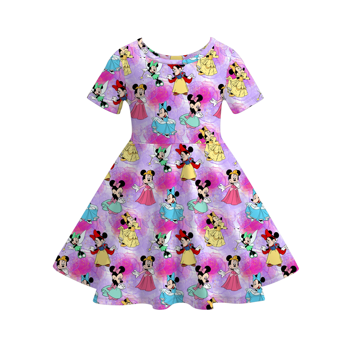 （Pre Order）Girls Fall Cartoon Print Dress