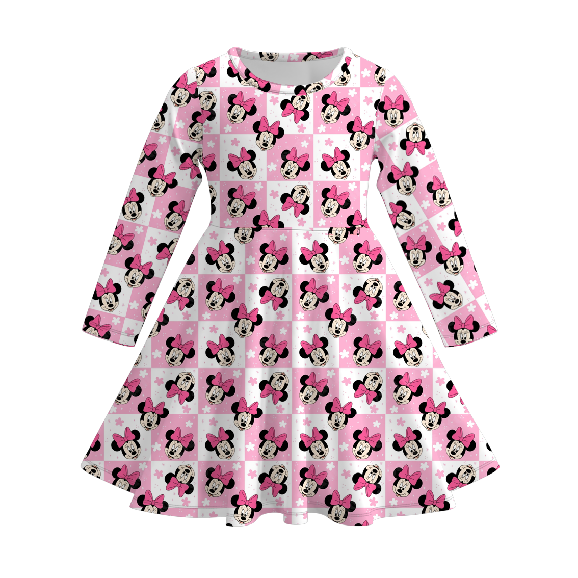 （Pre Order）Girls Fall Cartoon Print Dress