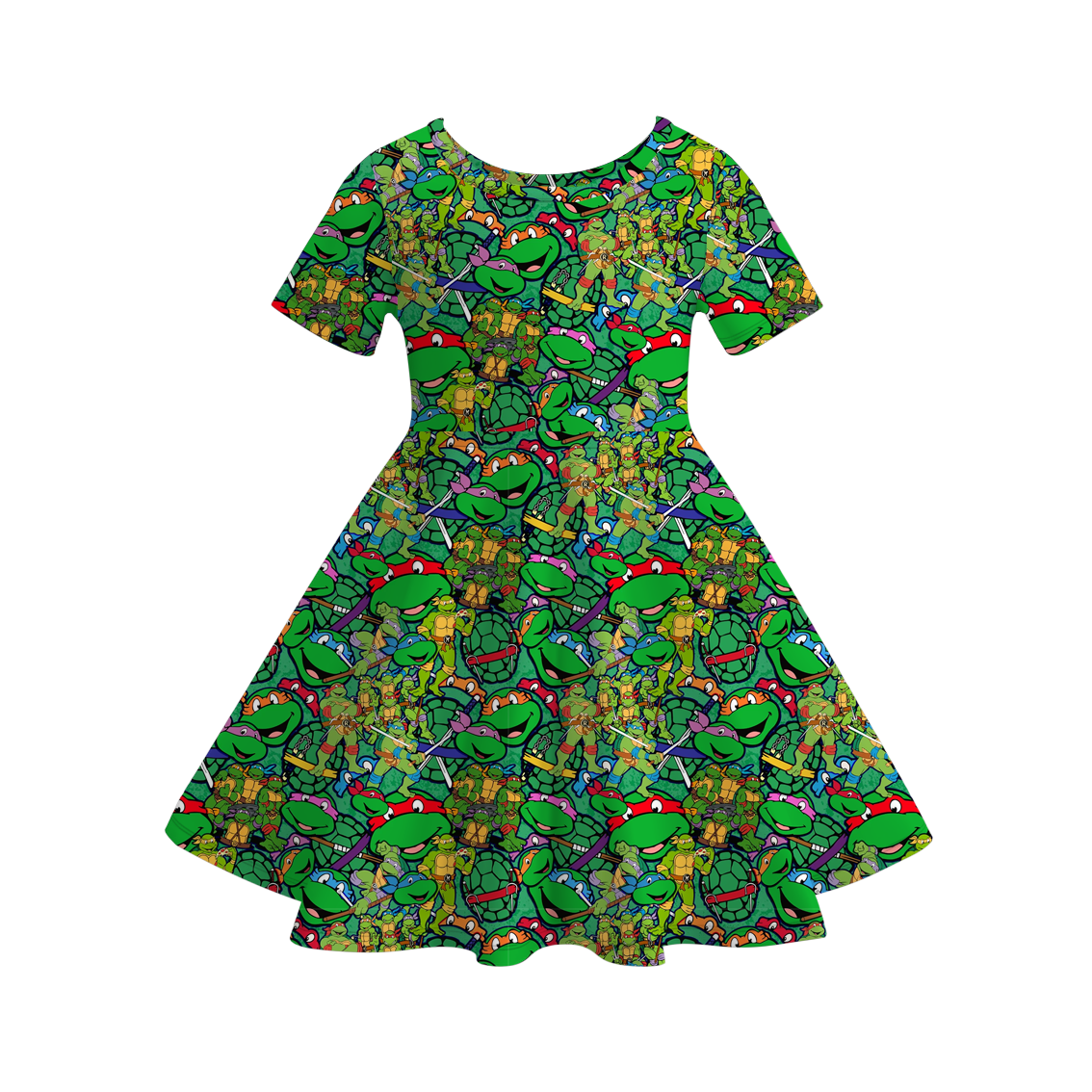 （Pre Order）Girls Fall Cartoon Print Dress