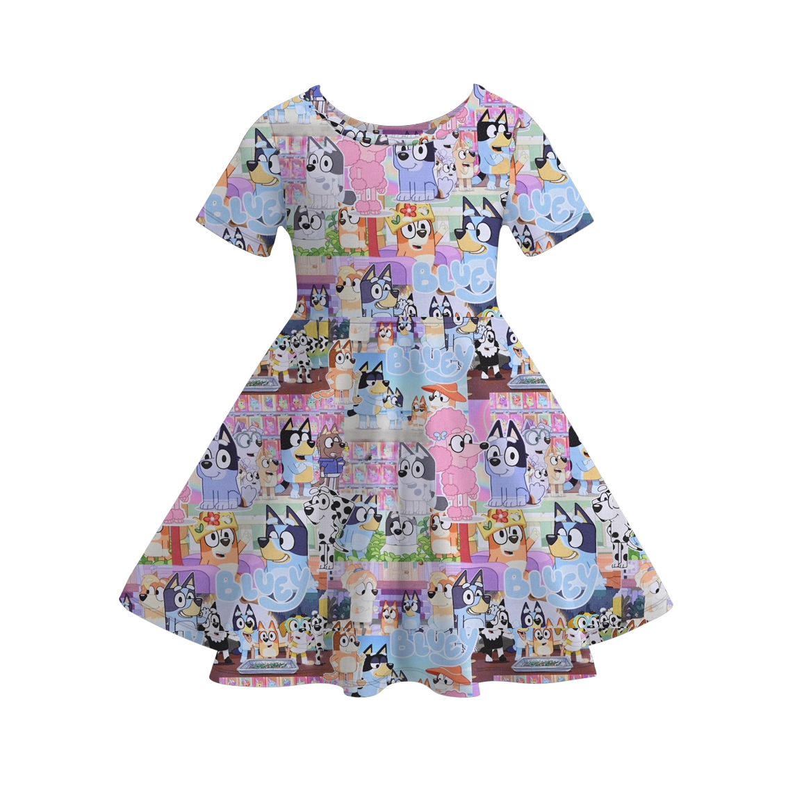 （Pre Order）Girls Fall Cartoon Print Dress