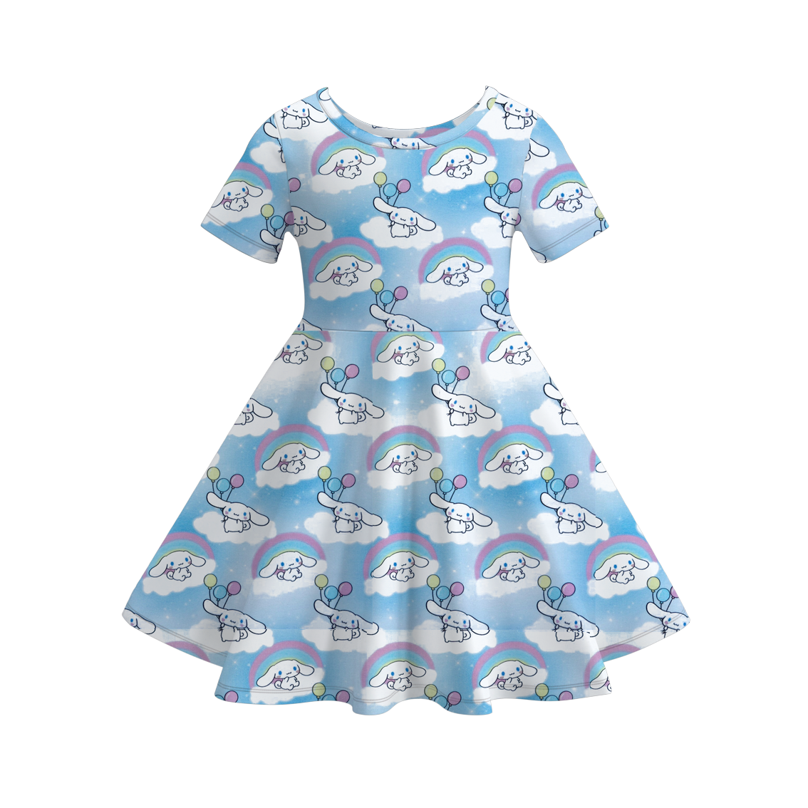 （Pre Order）Girls Fall Cartoon Print Dress