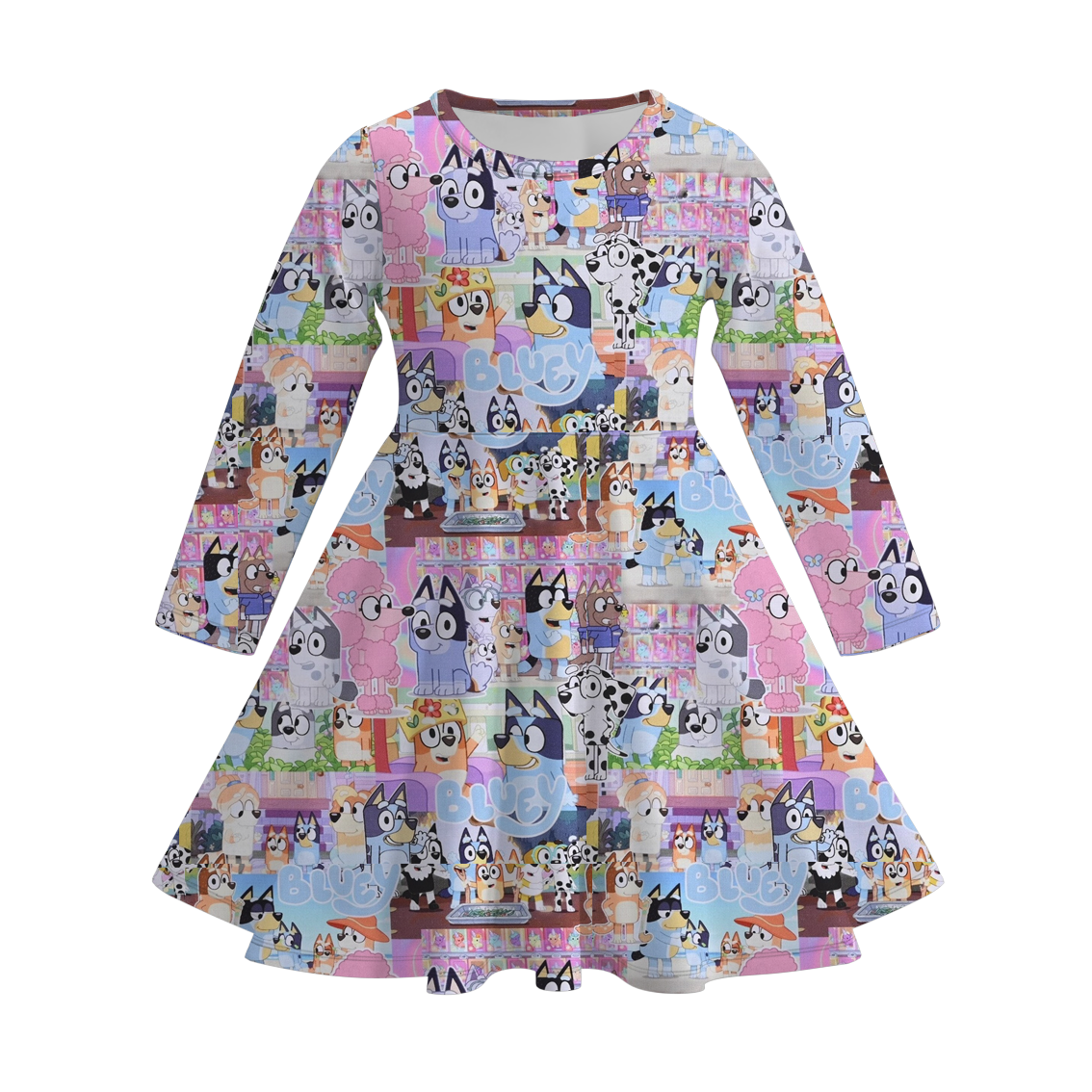 （Pre Order）Girls Fall Cartoon Print Dress