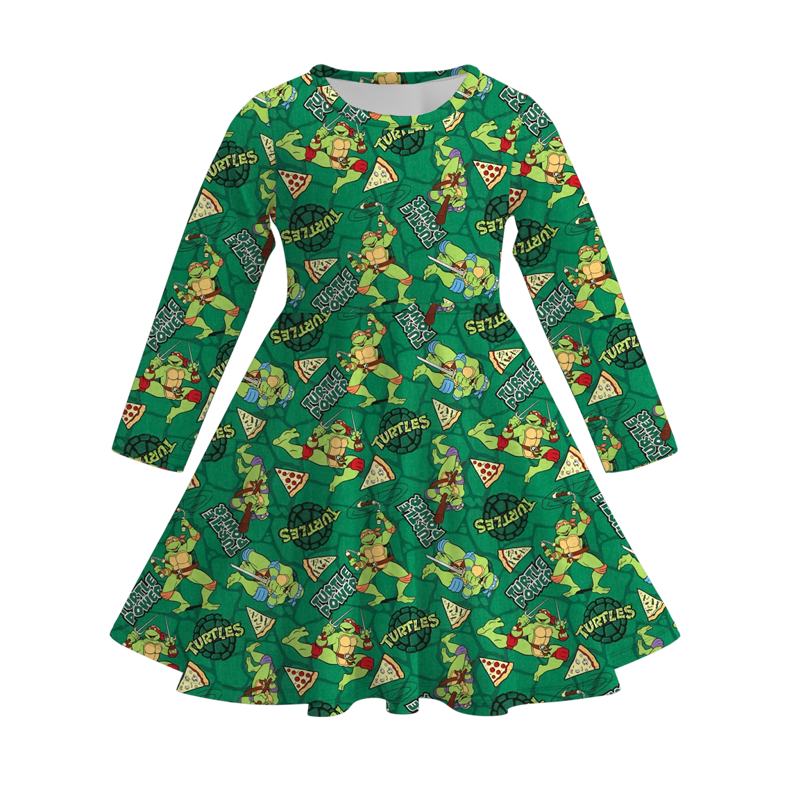 （Pre Order）Girls Fall Cartoon Print Dress