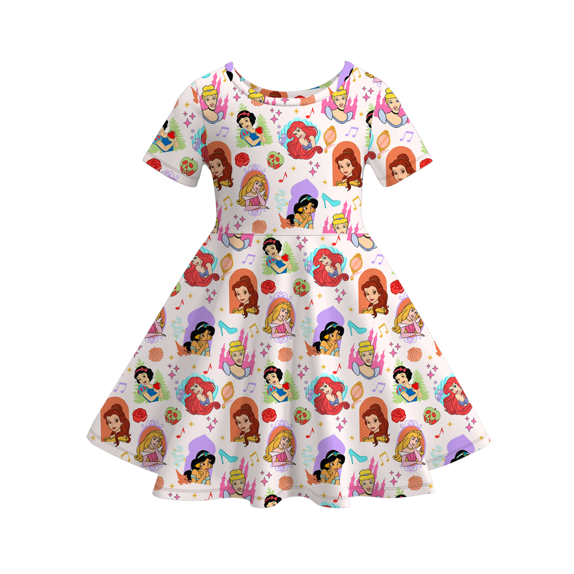 （Pre Order）Girls Fall Princess Print Dress