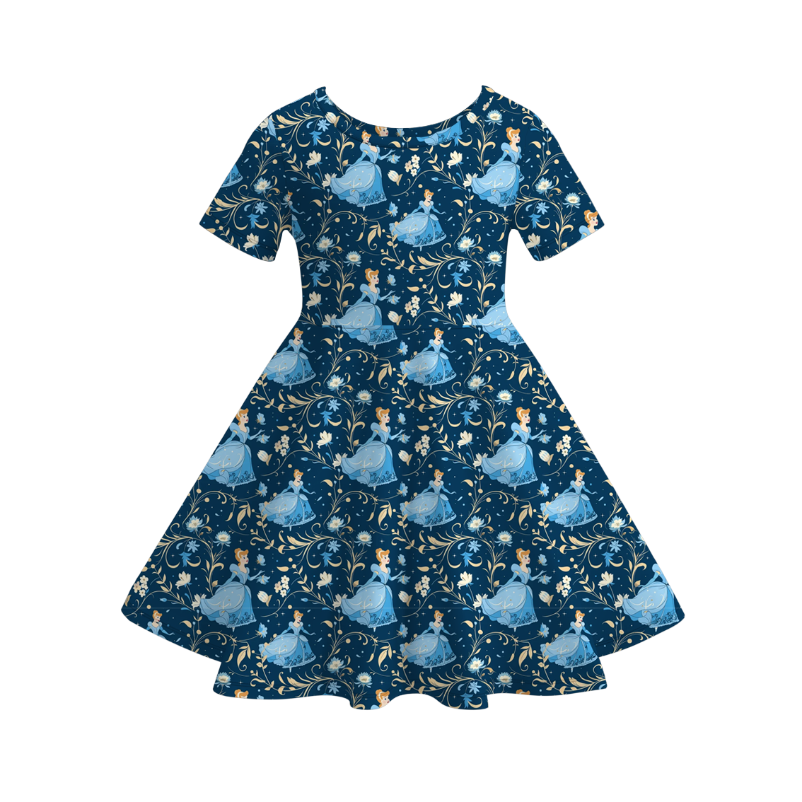 （Pre Order）Girls Fall Princess Print Dress