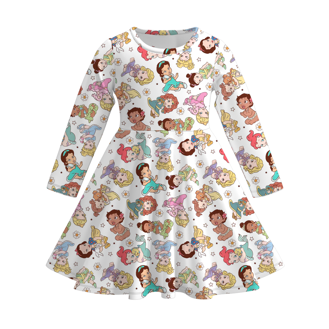 （Pre Order）Girls Fall Princess Print Dress