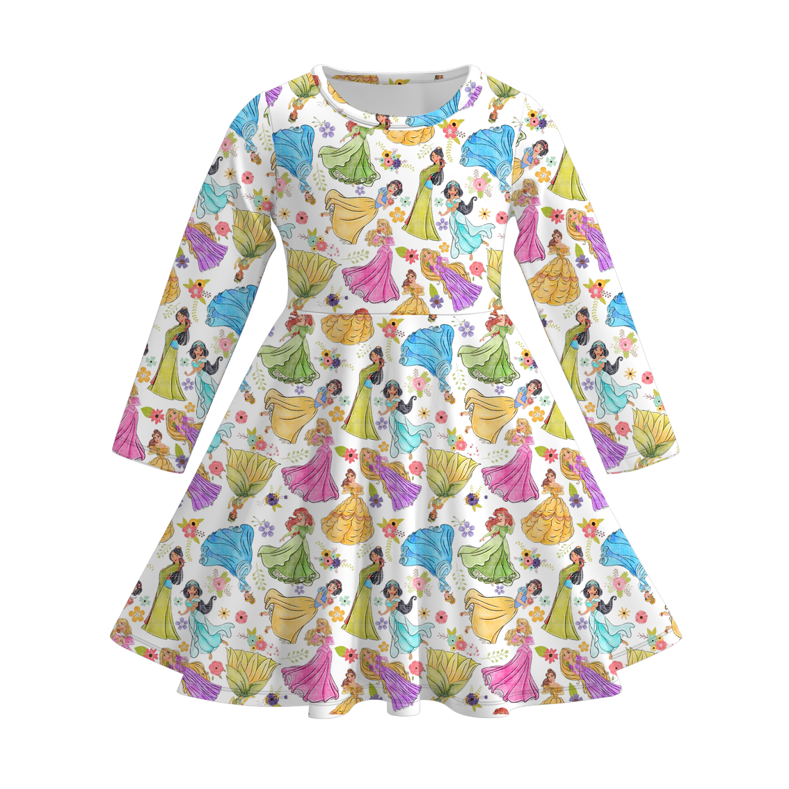 （Pre Order）Girls Fall Princess Print Dress