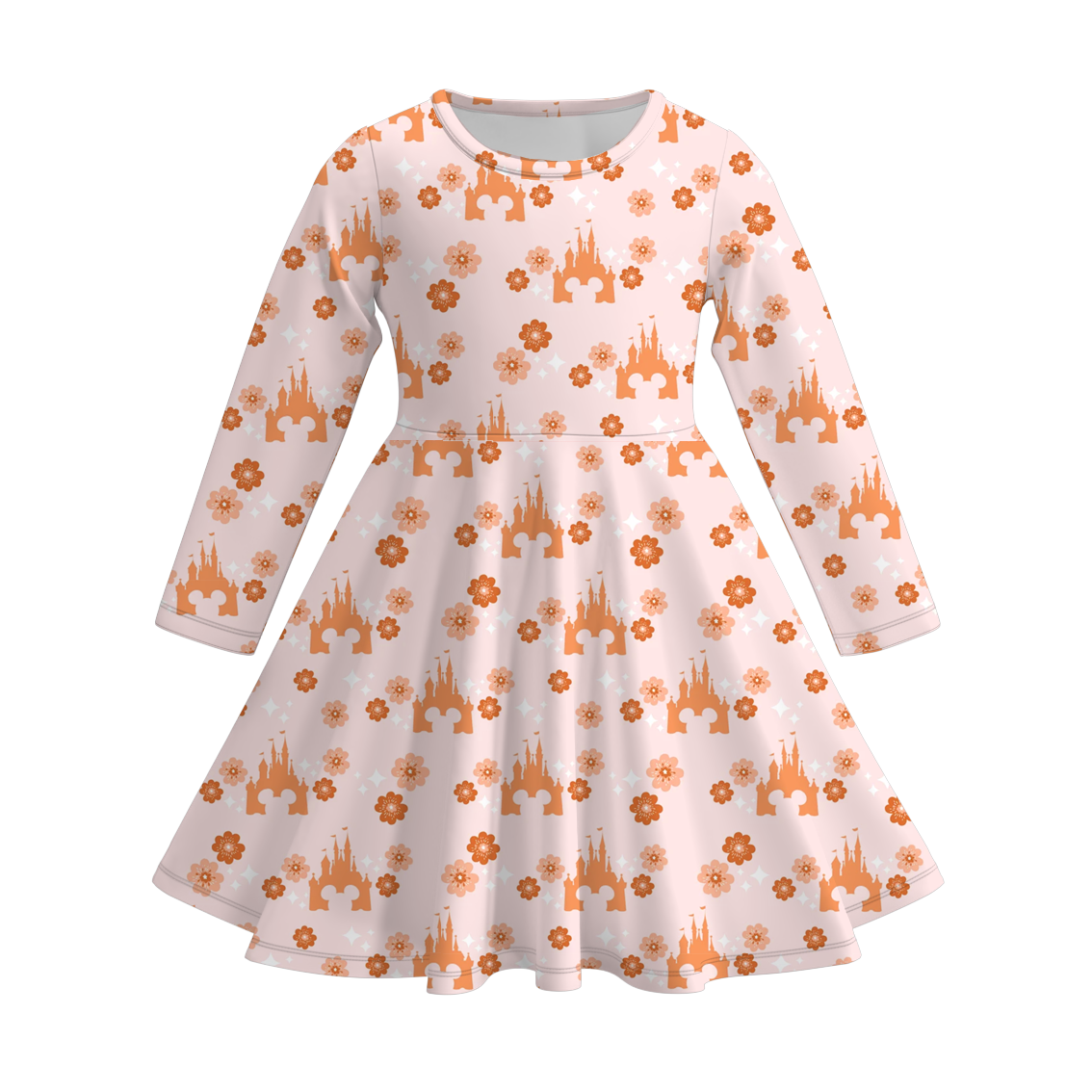 （Pre Order）Girls Fall Princess Print Dress