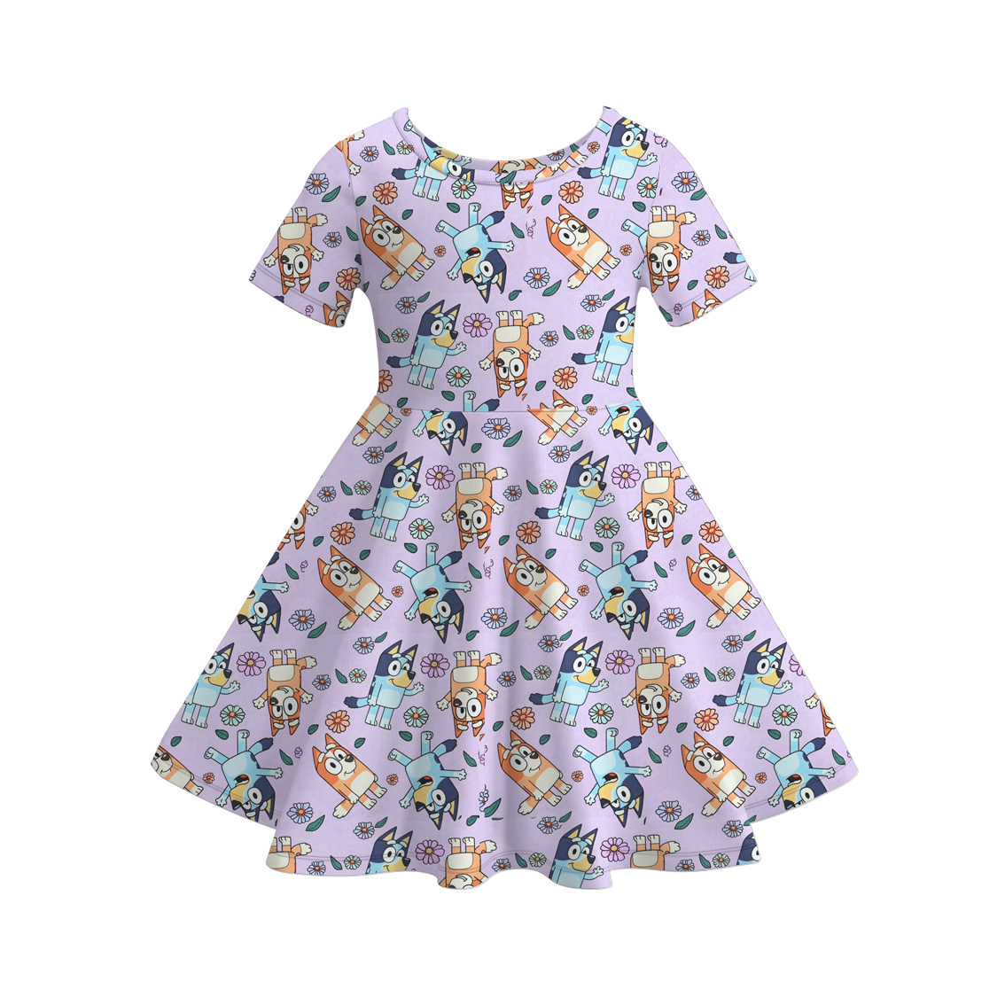 （Pre Order）Girls Cute Cartoon Print Dress