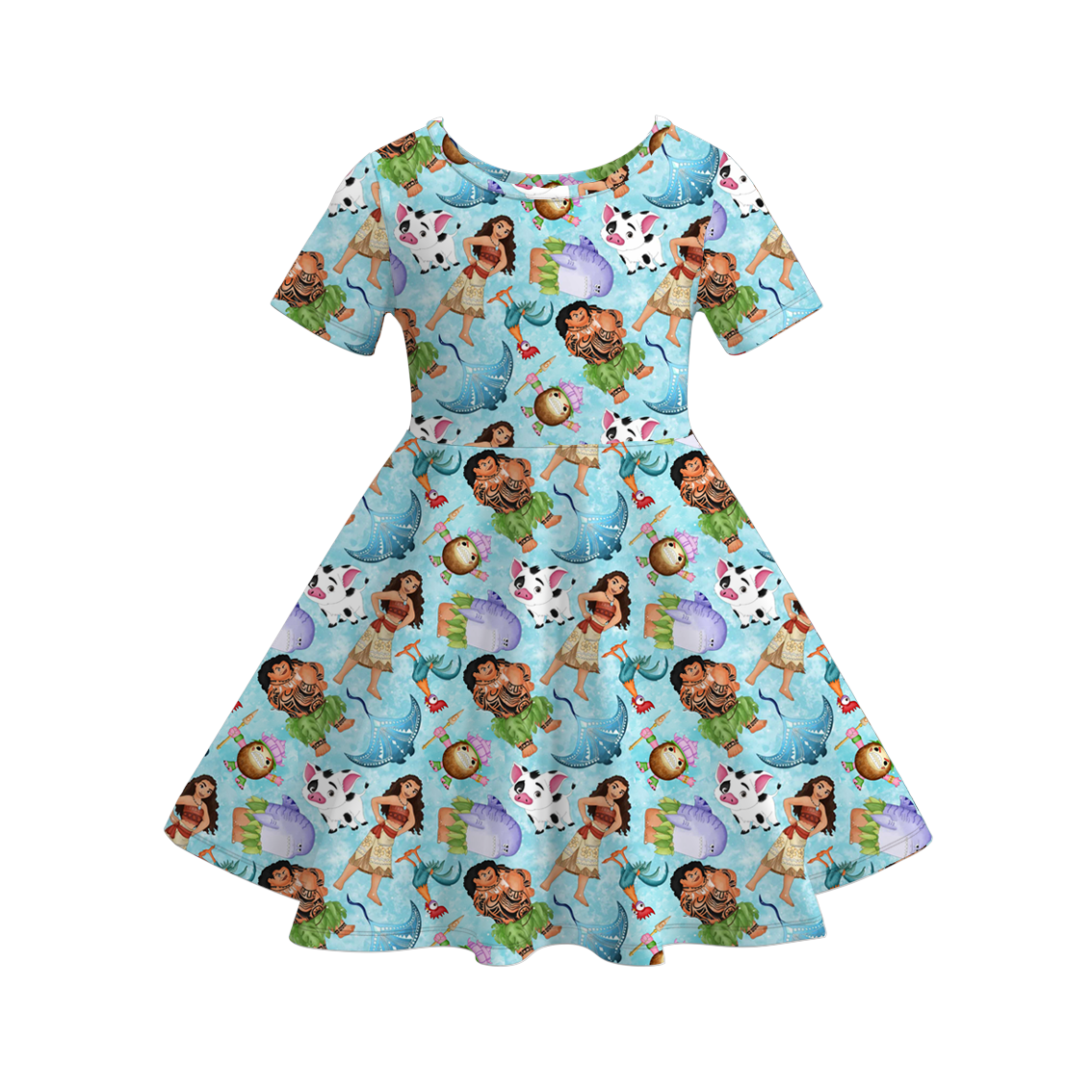 （Pre Order）Girls Cute Cartoon Print Dress